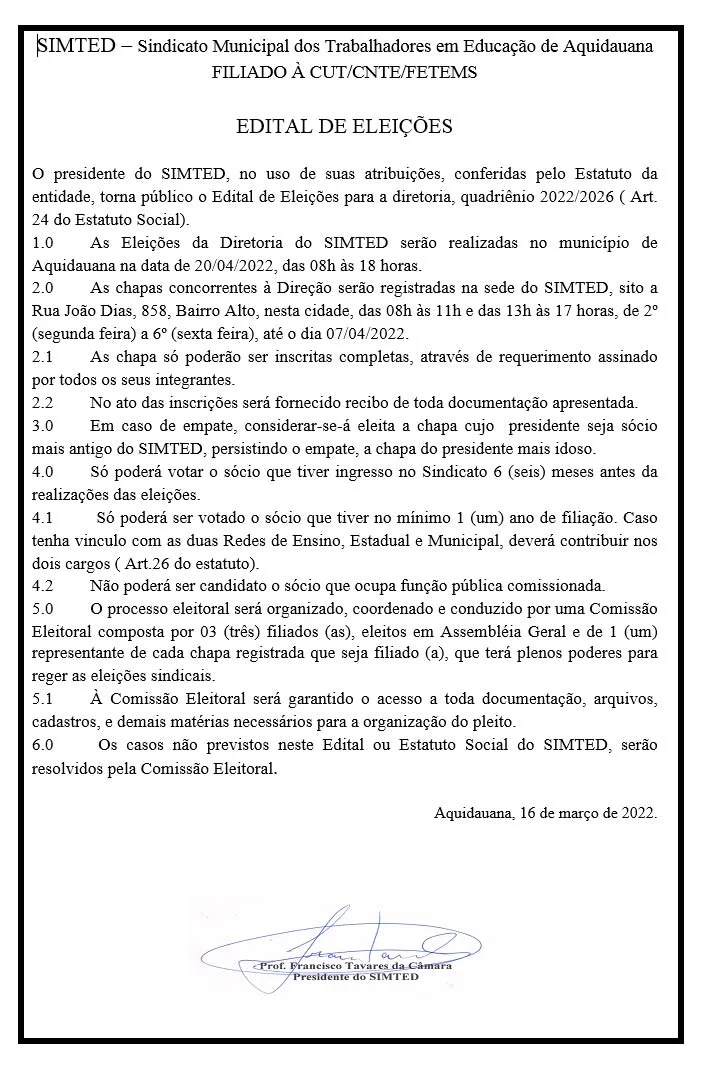 edital eleicao